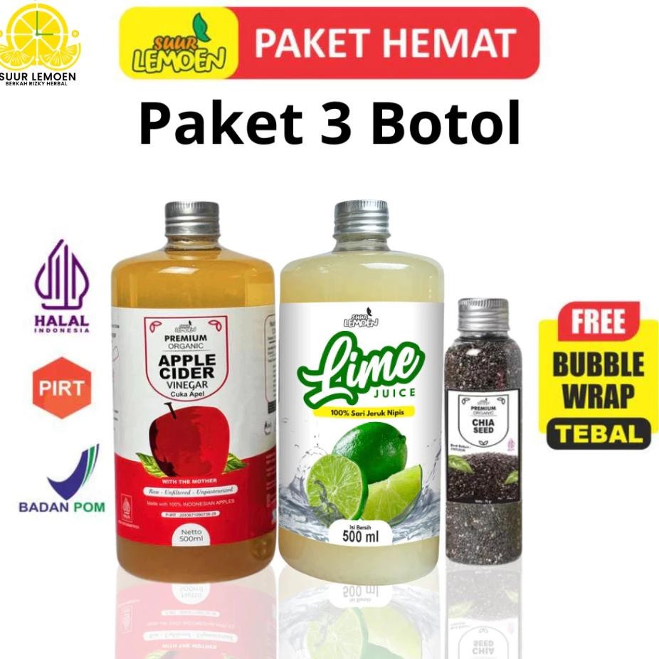 

Paket Sehat Cuka Apel Ml Sari Nipis Ml Dan Chia Seeds 70Gr By Suur Lemoen Id Brh