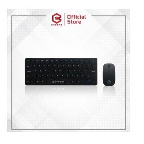 Keyboard mouse cyborg wireless mini membrane optical 3d ckw200 ckw-200 Terlaris