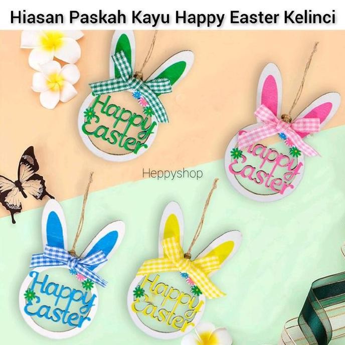 

hanya disini] Hiasan Paskah Kayu Happy Easter Kelinci Hiasan Hampers Paskah