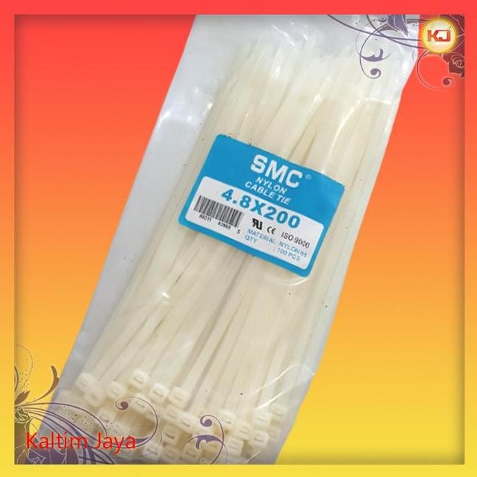 

#####] Kabel Ties Tis 20cm / 200mm SMC Cable 20 cm 200 mm Putih Hitam