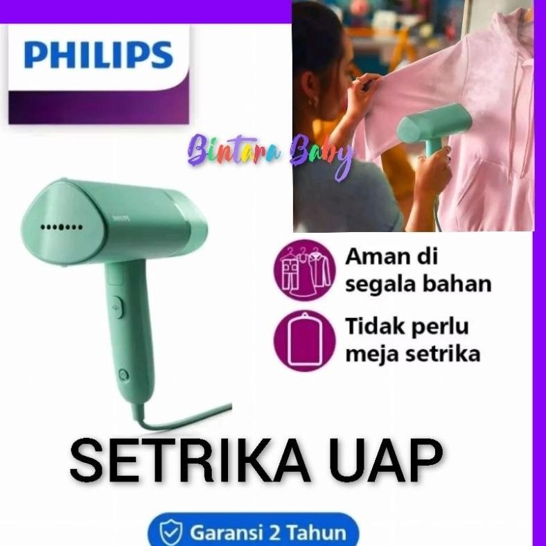 Philips Setrika Uap Portable Travel Bisa dilipat Garansi / Handheld Steamer Philips / Setrika Philip