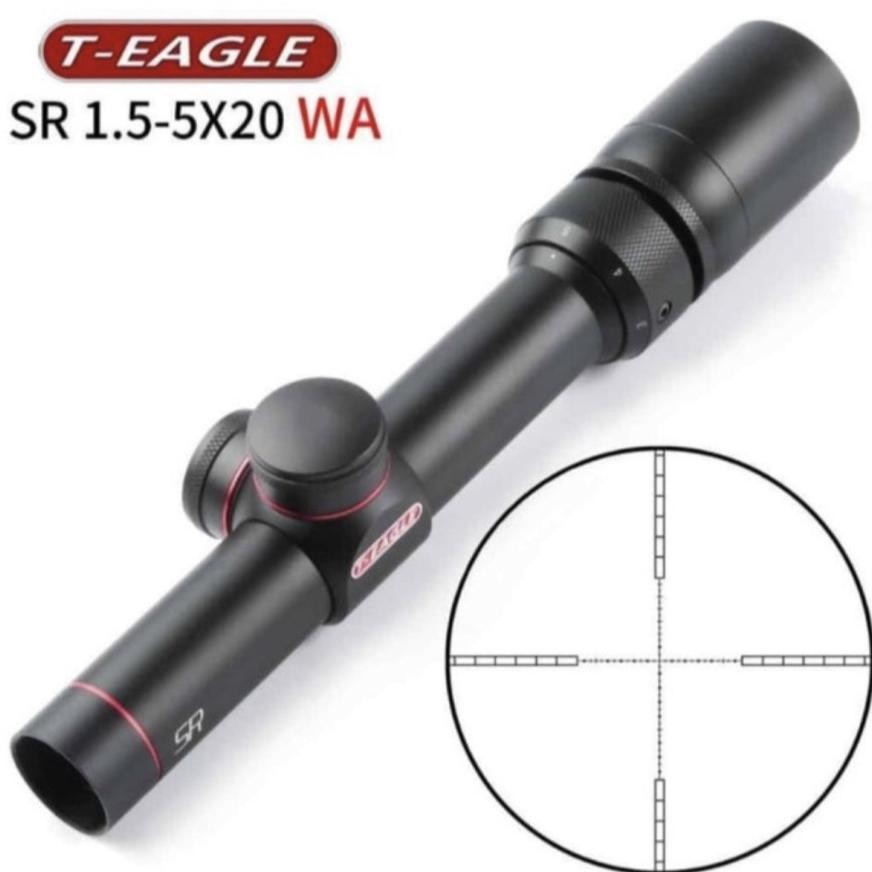 TELESKOP T-EAGLE 1.5-5x20 buntung terbaru Nugi