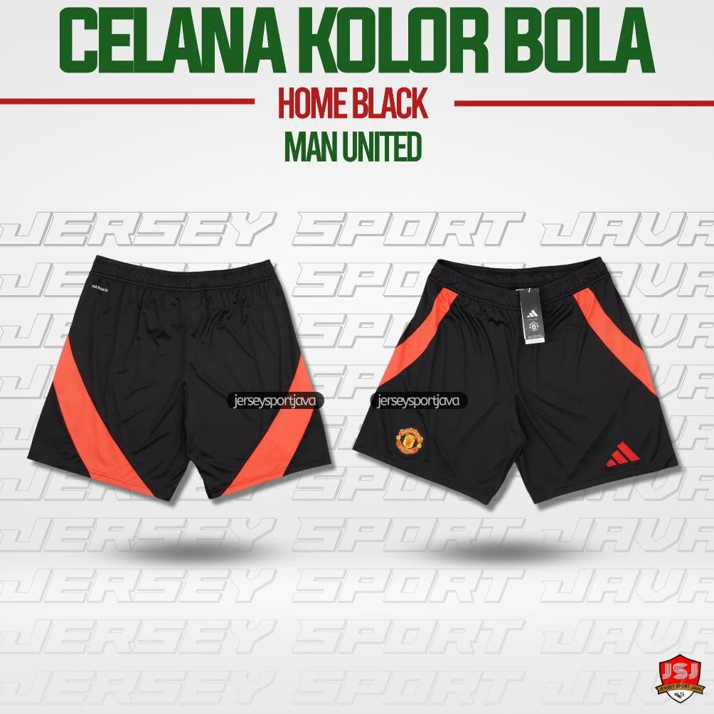 ( Ready Stok ) CELANA BOLA MANCHESTER UNITED Home 2024 2025 New Season - Grade Ori Import Nugi