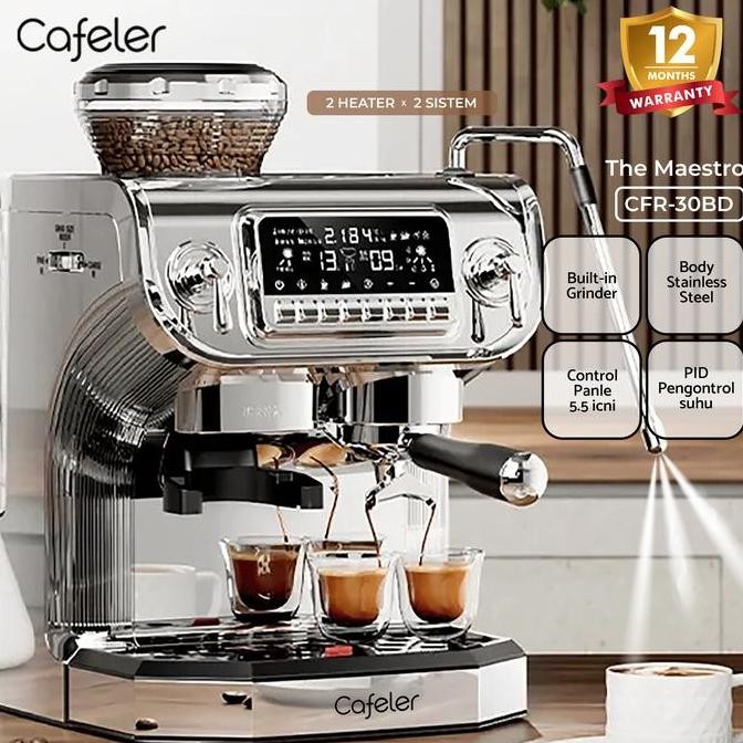Cafeler Mesin Kopi Espresso 2 Boiler Coffee Maker Otomatis Kontrol