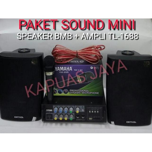 Promo Paket Soundsystem Mini Karaoke Speaker BMB + Amplifier TL-1688 COD
