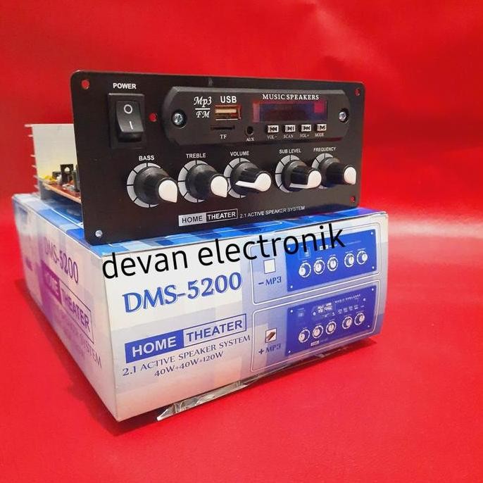 Promo Kit Power Amplifier Speaker Aktif 2.1 Channel MP3 Bluetooth DMS 5200 COD