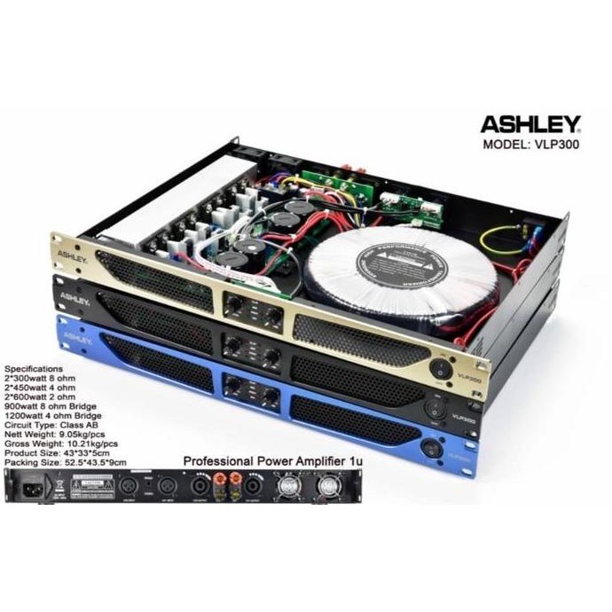 Promo POWER AMPLIFIER ASHLEY VLP 300 / VLP300 / VLP-300 COD