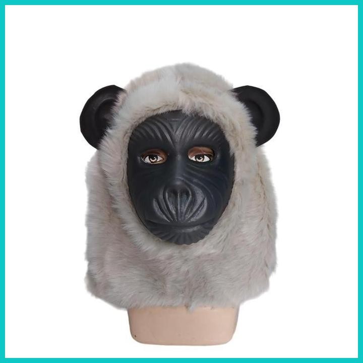 Sale Topeng Monyet Bulu Realistis Dewasa | Masker Gorila Cosplay Kostum Karnaval Lucu Viral