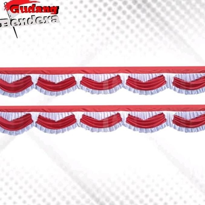 ready  Bendera Bekron / Baground Premium 5 Glombang 4,5 m Plamin Abutai Hiasan Dekorasi Rumah Dan Ge