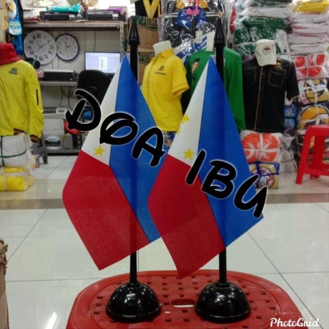 

tiang kayu meja+bendera FILIPHINA murah