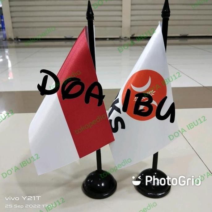 

tiang kayu meja+bendera partai PKS+INDONESIA murah