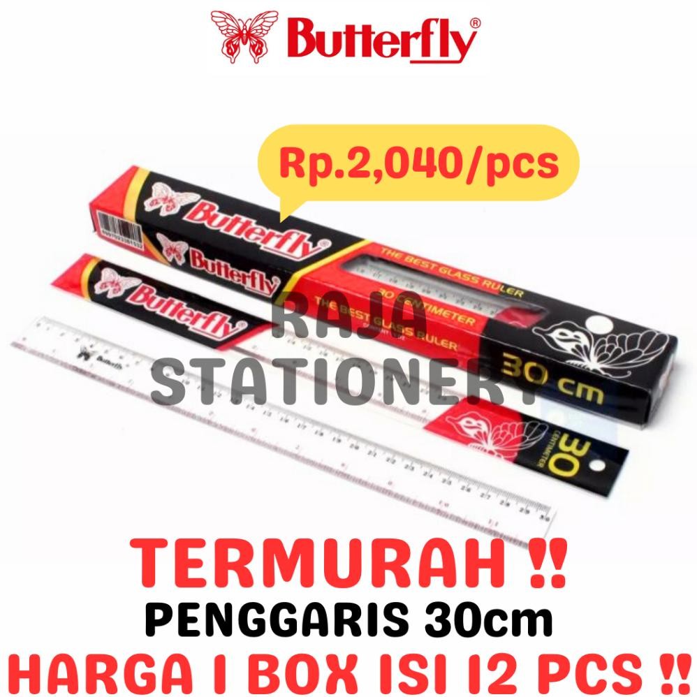 

Readyy!! BUTTERFLY RULER 30CM TRANSPARENT PENGGARIS BUTTERFLY KUPU KUPU 30CM PANJANG PLASTIK TRANSPARAN MATEMATIKA LUSIN BOX [12PCS]