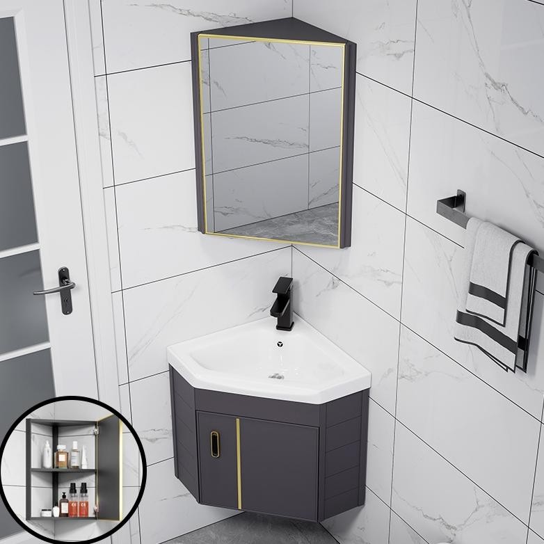 RANToiS Wastafel kamar mandi/lemari kamar mandi/lemari wastafel/lemari gantung segitiga