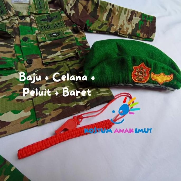 NEW  [KOSTUMANAKIMUT] BAJU TNI AD NKRI LORENG TERBARU ANAK-KOSTUM TNI AD LORENG NKRI ANAK-SERAGAM PD