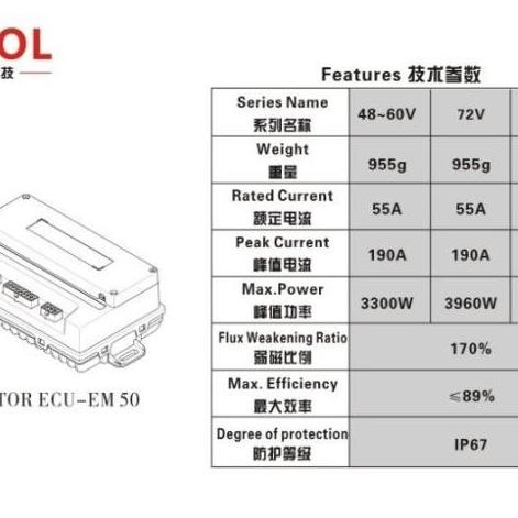 ready stock Votol EM50s PNP T3 Votol EM 50s Controller Motor Listrik