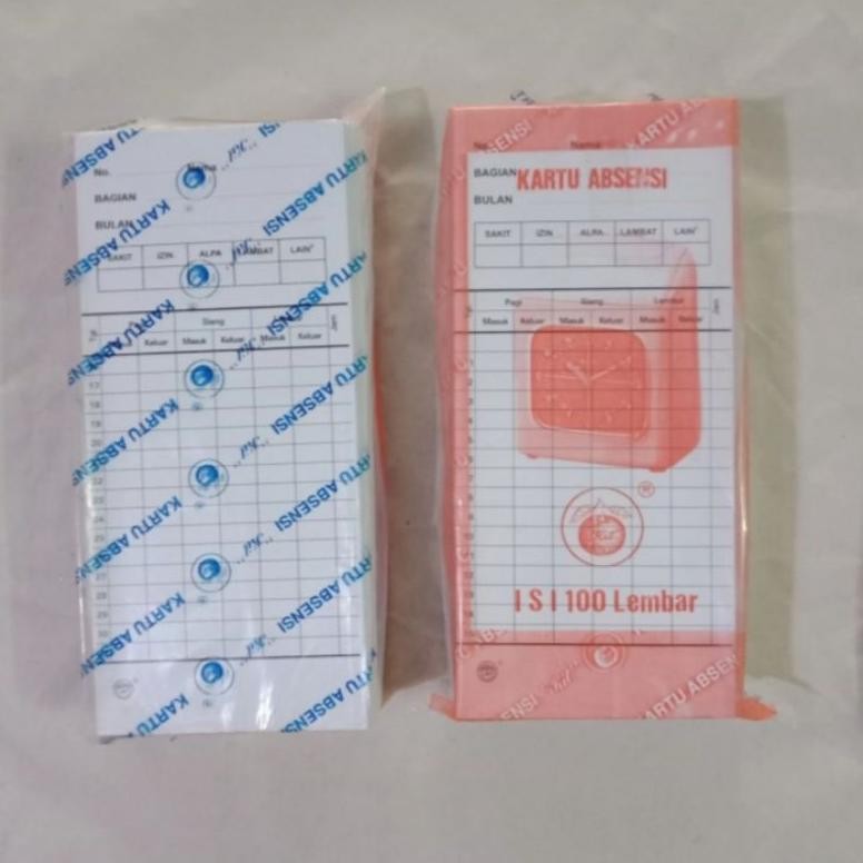 

Readyy!! Kartu absen amano/kartu absensi ceklok apel ( 1pak/100lbr )