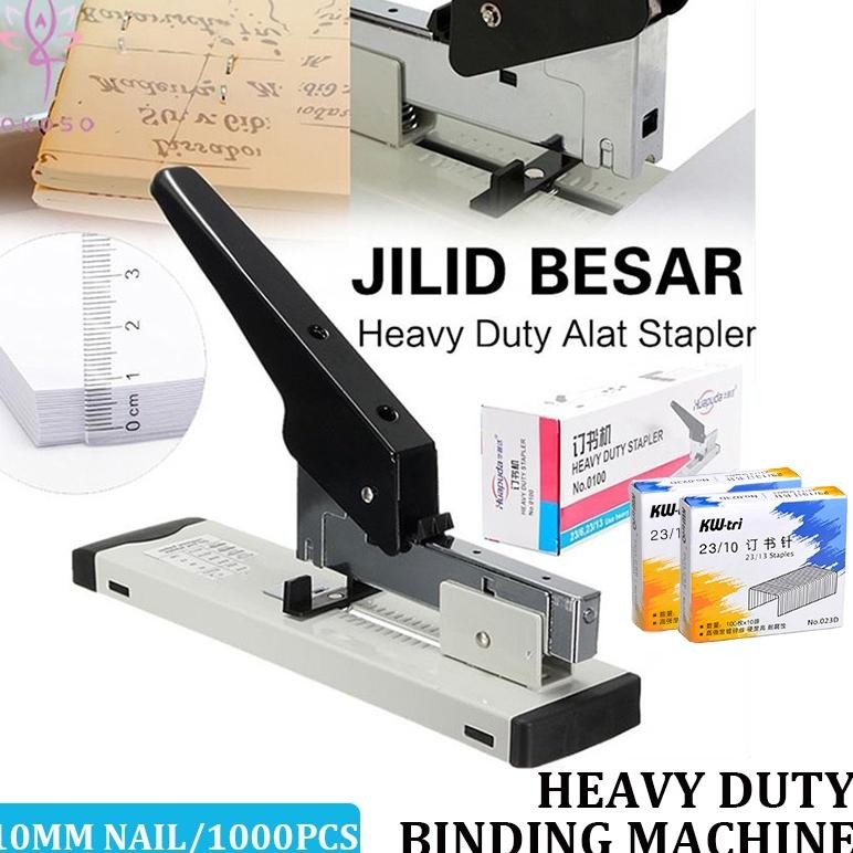 

Readyy!! Penjilidan Kertas Stapler Adjustable Logam Tugas Berat 100 Lembar