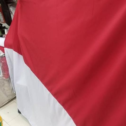 ready  bahan kain bendera katun TC merah putih yard gulungan indonesia murah