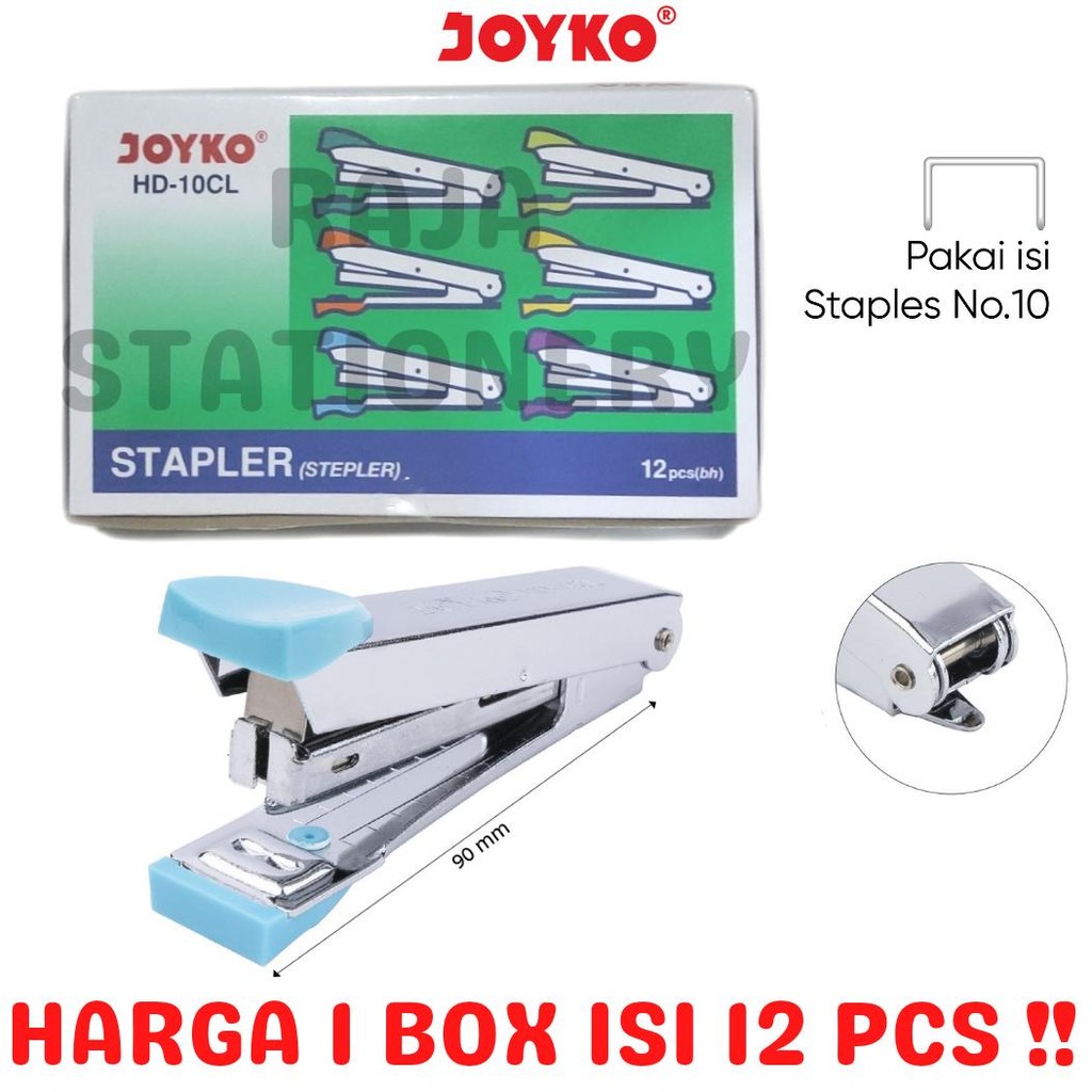 

Readyy!! JOYKO STAPLER HD10 KECIL STEPLER NO.10 ALAT STEPLES HEKTER HD-10CL LUSIN [12PCS]