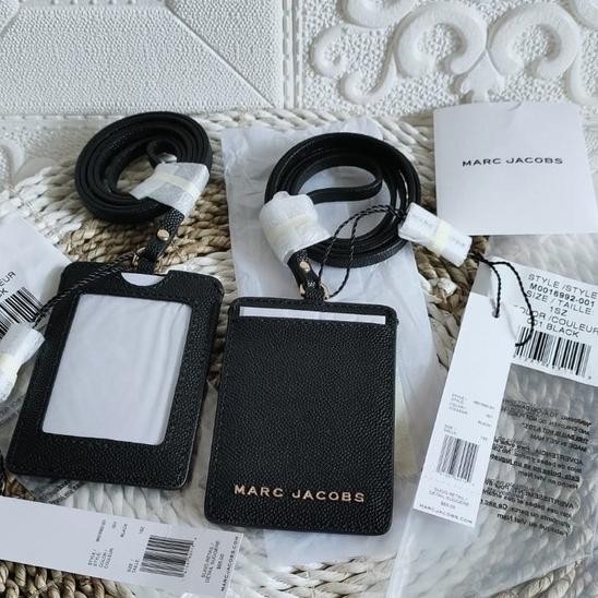 

Readyy!! Kartu Nama Marc Jacobs MJ Lanyard ID Card Black Authentic - 100% Original