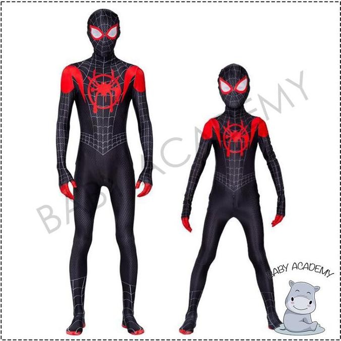 NEW  Kostum Spiderman Lengkap Topeng Anak Laki Laki Dewasa Premium Import