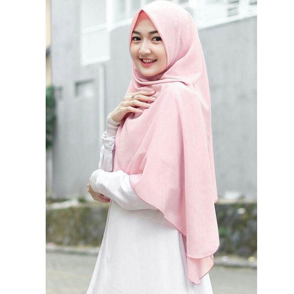 Jilbab Segi Empat Jumbo Paris 140x140 Hijab Segi Empat Syari Jilbab Syari Jumbo Wilfra Boutique