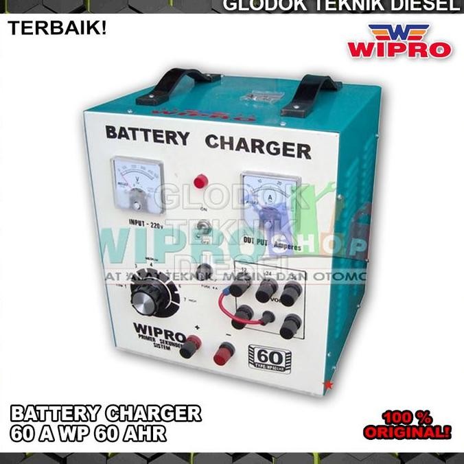 WIPRO CHARGER AKI MOBIL MOTOR 60 A BATTERY CHARGER 60 AHR CAS AKI
