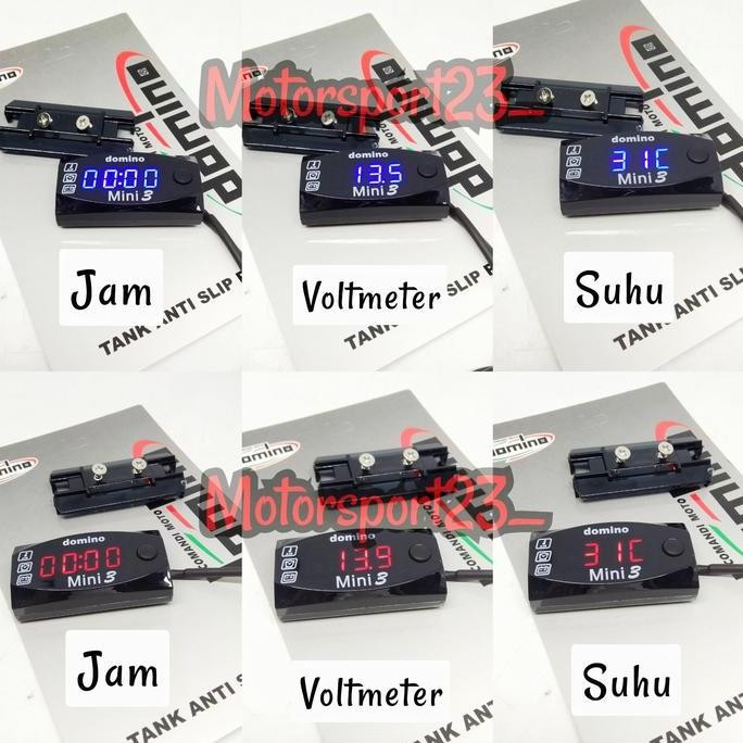 Voltmeter digital aki Voltmeter mini 3/ 3 in 1 DOMINO UNIVERSAL murah