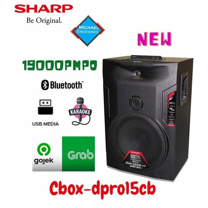 Sharp Audio Speaker CBOX-DPRO15CB 19000W PMPO Bluetooth