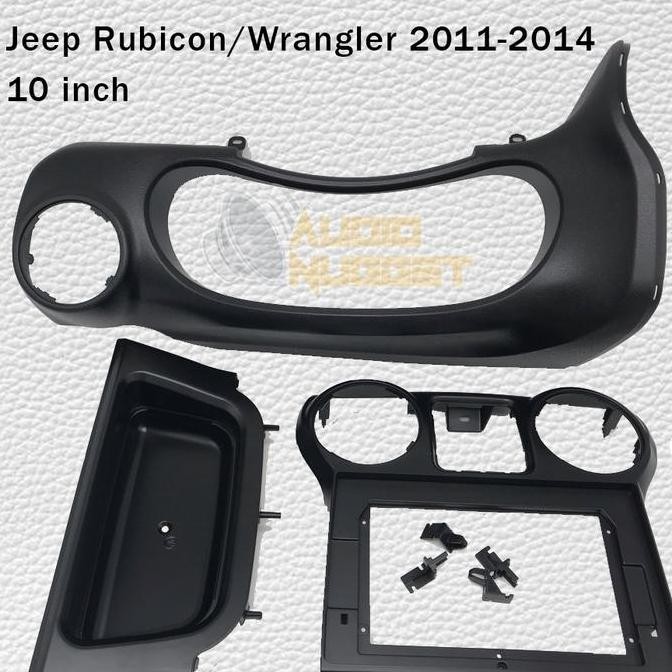 Frame head unit android Jeep Wrangler Rubicon 2011 - 2014 10 inch