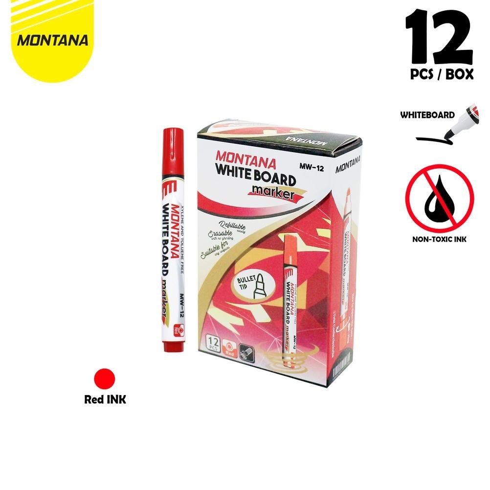 

Hot Sale MONTANA Spidol Papan Tulis 12 Pcs Whiteboard Marker Round Tip MW-12/Lusin ,.
