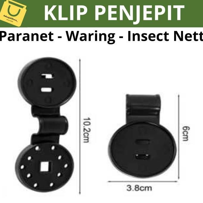 

KLIP PENJEPIT PARANET ( isi 50 - 100 pcs ) Penjepit Inscet Nett - PENJEPIT WARING - JARING - KLIP NET Hitam