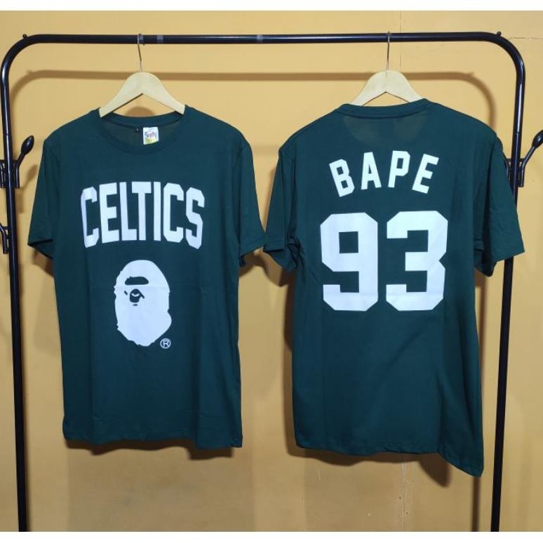 Promo Kaos Celtics X Bape Original Mirror Full Tag And Label