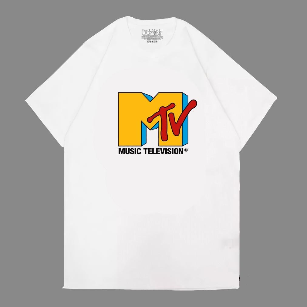 Promo Kaos Mtv Music Television Big Logo Kaos Mtv Kaos Basic Distrp Pria Wanita