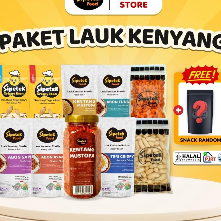 

Spesial Lauk Kenyang Paket 10Pcs Bonus 1Pcs Lauk Praktis Sipetek