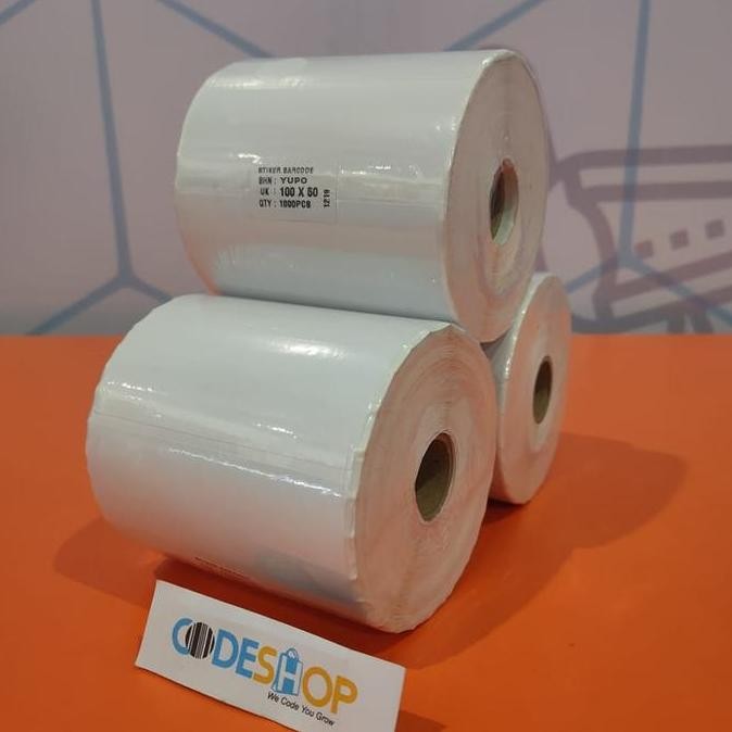 

Baru Label Stiker Yupo Anti Air 100X50Mm - Kertas Label Bare Waterproof