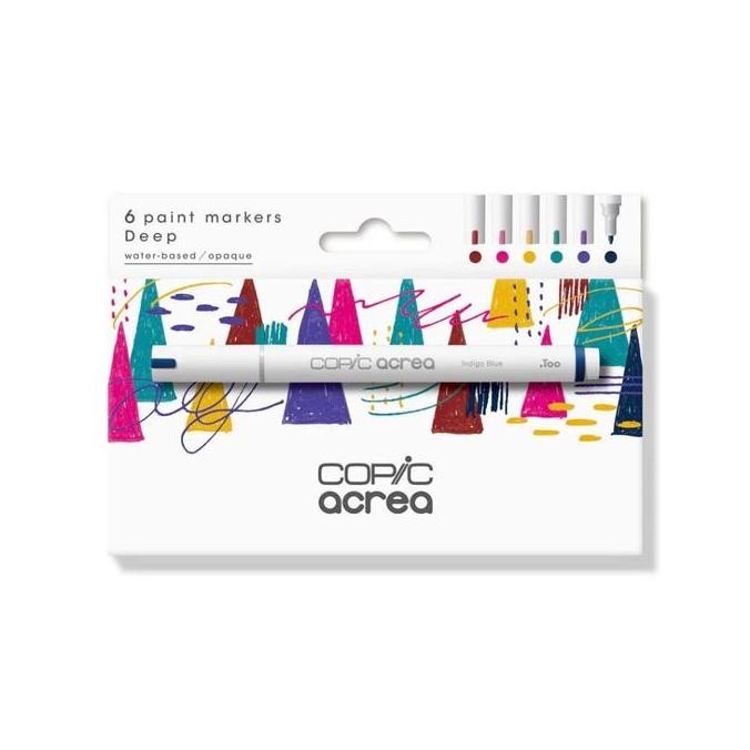 

COPIC ACREA / COPIC ACRYLIC MARKER /SPIDOL AKRILIK SET 6 WARNA ORIGINAL DAN TERPERCAYA