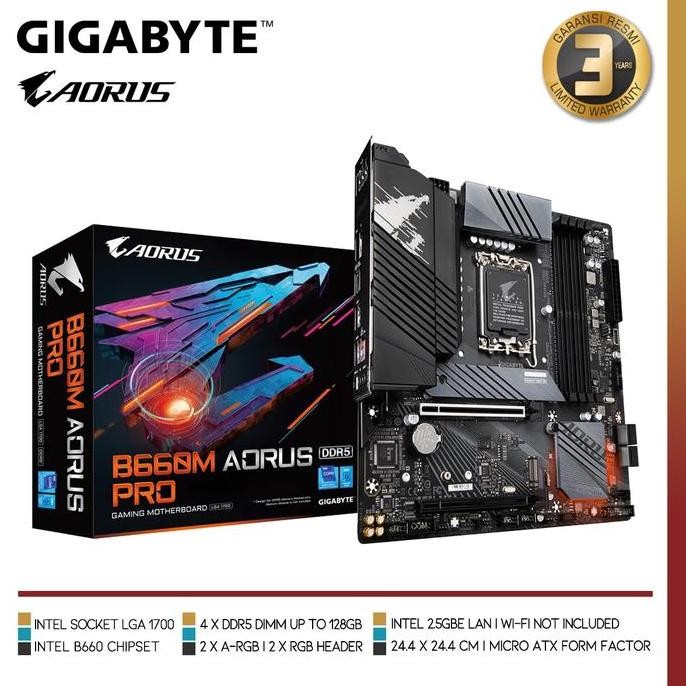 TERLARIS - GIGABYTE B660M AORUS PRO | Intel B660 LGA 1700 DDR5 Micro ATX