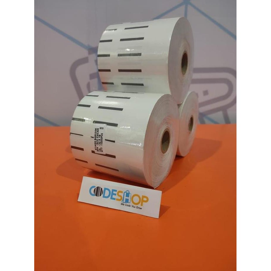 

Baru Label Bare 32X18Mm Semicoated 3 Line - Kertas Stiker Barcode Printer