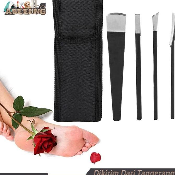terbaru pisau kuku cantengan isi 4 - alat perawatan kaki manicure pedicure tools