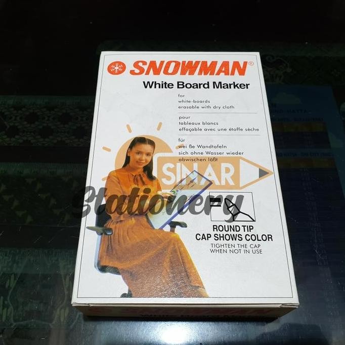 

SPIDOL WHITE BOARD MARKER SNOWMAN BG12 1PAK ISI 12PCS - MERAH ORIGINAL DAN TERPERCAYA