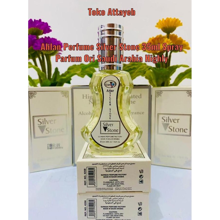 Ahlan Parfum Arab Silver Stone 35Ml Spray High Quality Perfum