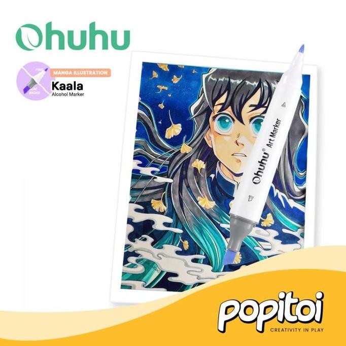 

OHUHU KAALA 60 COLORS DUAL TIP (SLIM BROAD & FINE) ALCOHOL ART MARKER ORIGINAL DAN TERPERCAYA