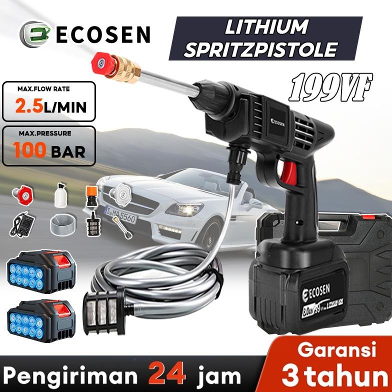 ECOSEN Jet Cleaner Mesin Cuci Motor Portable Jet Alat Cuci Motor Cuci Mobil Baterai