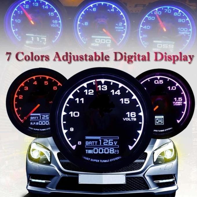 Tachometer Gauge Indikator Speedometer Lcd Mobil Not Indicator Greddy