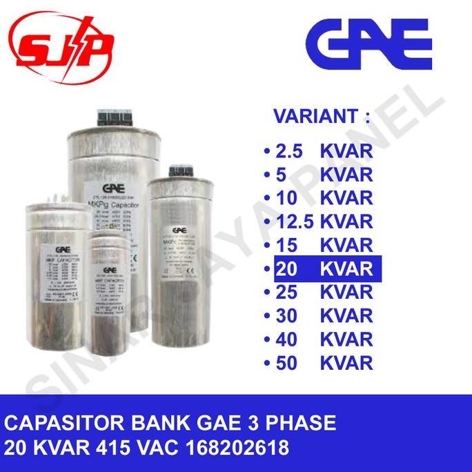 DISKON KAPASITOR BANK GAE 20KVAR 415V 3 PHASE - CAPACITOR PANEL LISTRIK INDUSTRI
