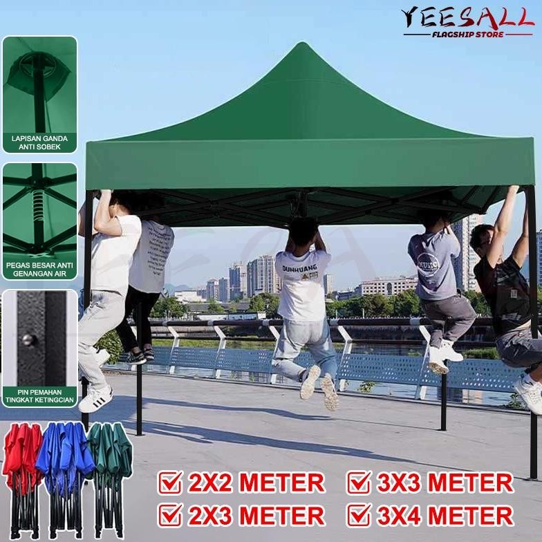Tenda Lipat 2x2 Besi Petak /Tenda Lipat 3X3M / Tenda Bazar Pameran/ Tenda gazebo/ Tenda Berjualan Ot