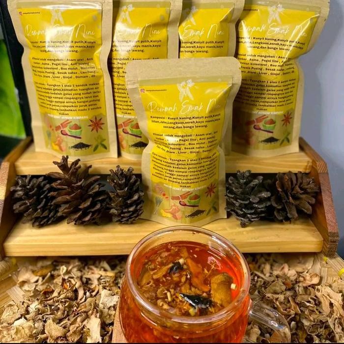 

SL Emak Nini - 5 PCS Rempah Seduh Herbal Organik Rempah Pilihan Kunyit Kayu Manis & Jahe Minuman Sehat Segar