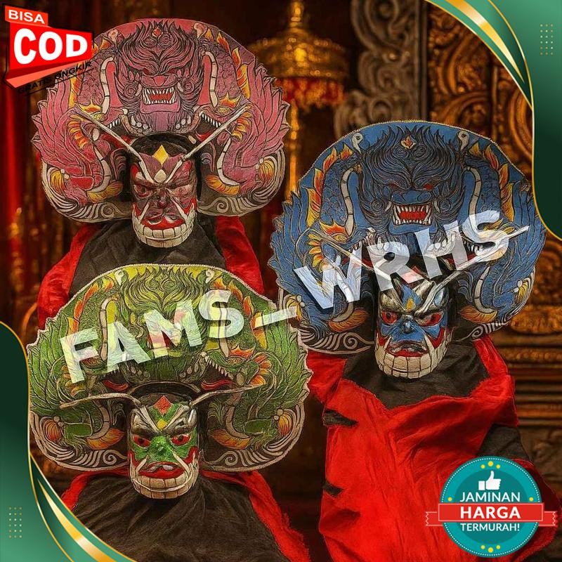 Bagus - Barongan Anak Ukuran Jumbo Barongan Spons Devil Barongan Biru Hijau Merah Barongan Wb88