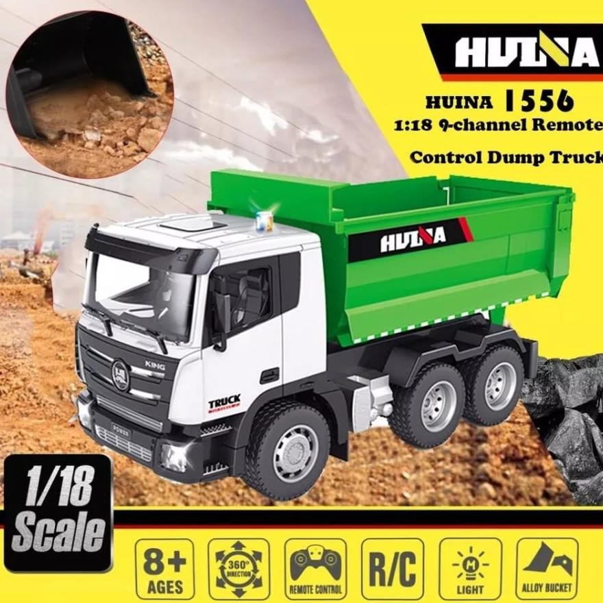 ''Terlaris" Rc Huina 16 Skala 1/18 Mobil Traktor 9Ch Model Truk Sampah Murah